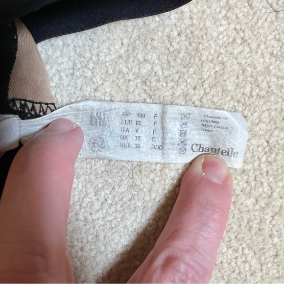 Chantelle C Magnifique Nouveau Wireless 2 Bra Bundle Black Size 38DDD / 38F - Picture 6 of 10